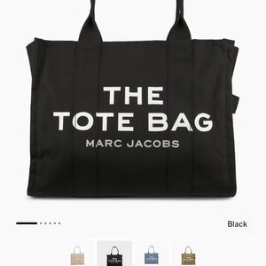 Marc Jacobs Large Canvas Black Tote Bag